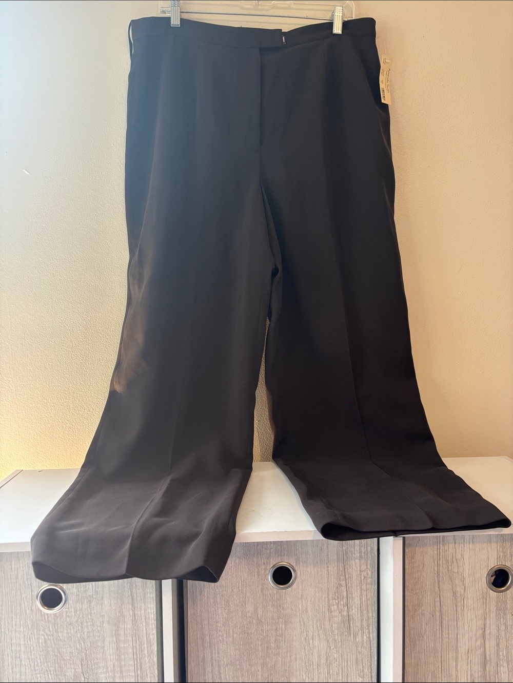Amanda Smith Black Wide-Leg Men's Dress Pants